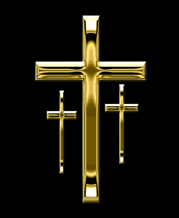 DMC 324 517 GD BK 3 Cross Gold Solid Black PROOF